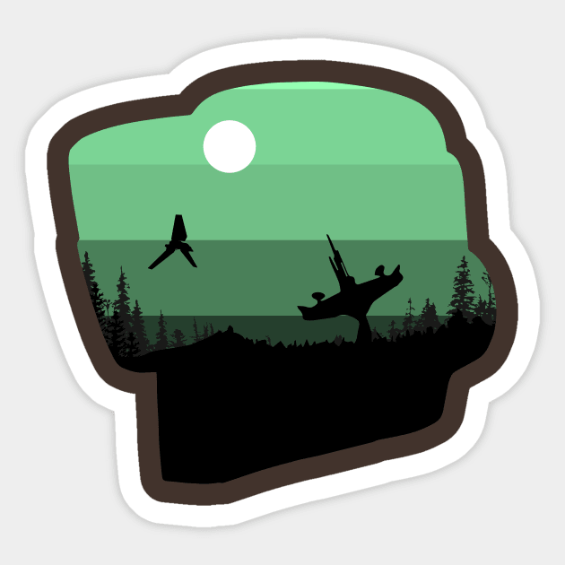 The Battle of Endor Sticker by xwingxing